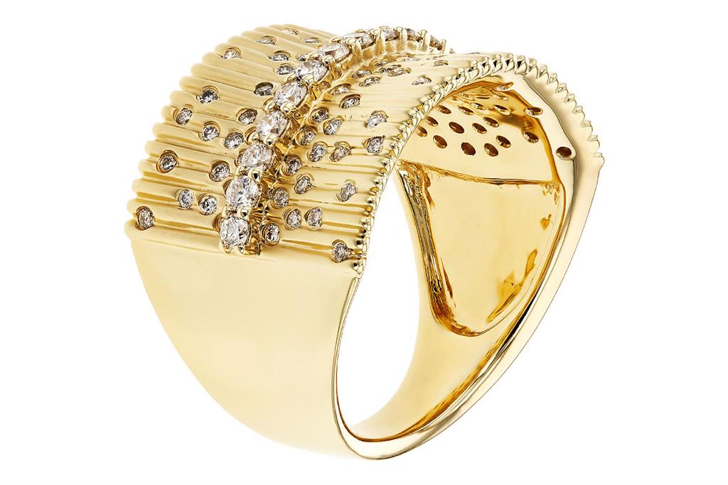 14K Yellow Gold 0.67ctw Diamond Fashion Ring by Allison Kaufman