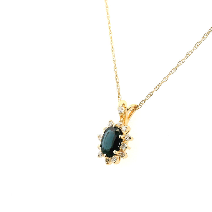 Estate Sapphire and Diamond Pendant