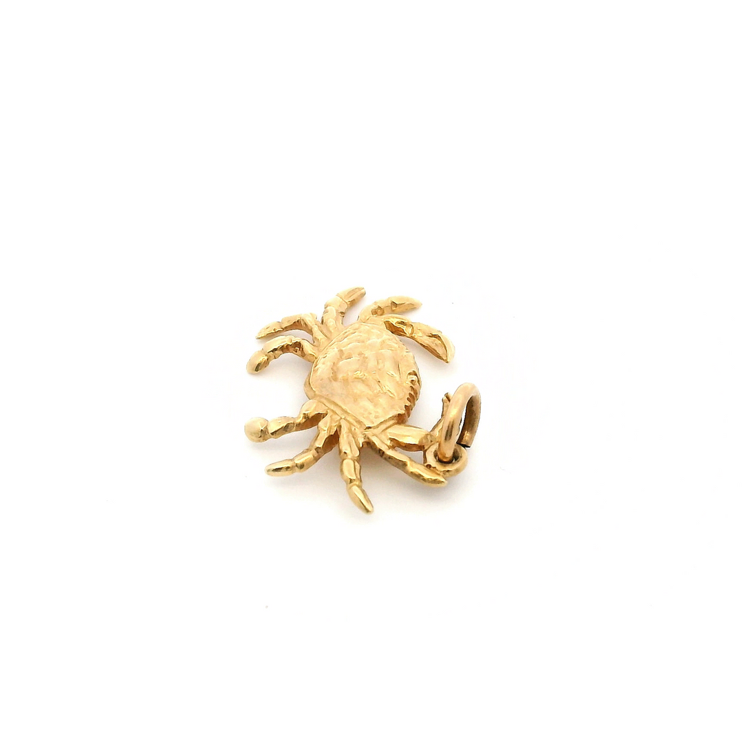 Estate 14K Yellow Gold Crab Charm