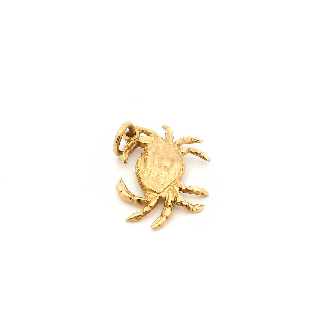Estate 14K Yellow Gold Crab Charm