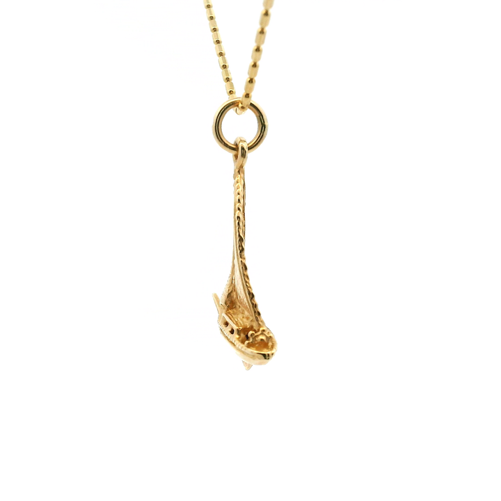 Estate 14K Yellow Gold Sailboat Pendant