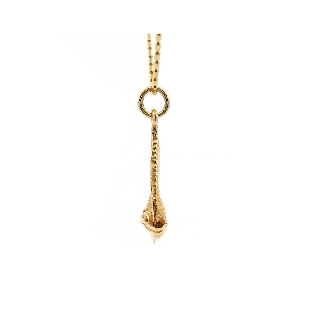 Estate 14K Yellow Gold Sailboat Pendant