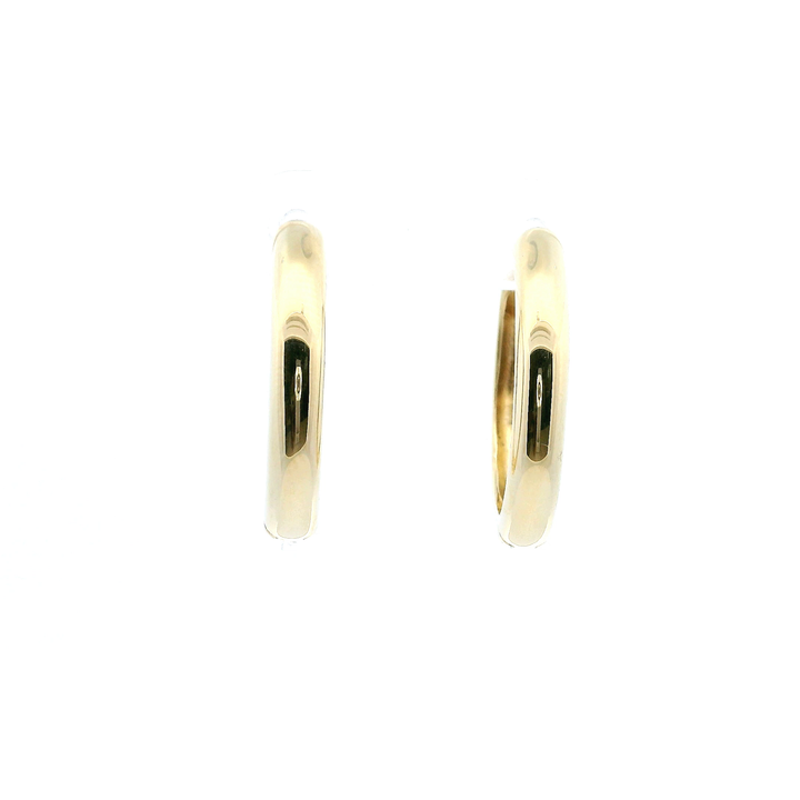 Estate 14K Yellow Gold Oval Hoop Earrings