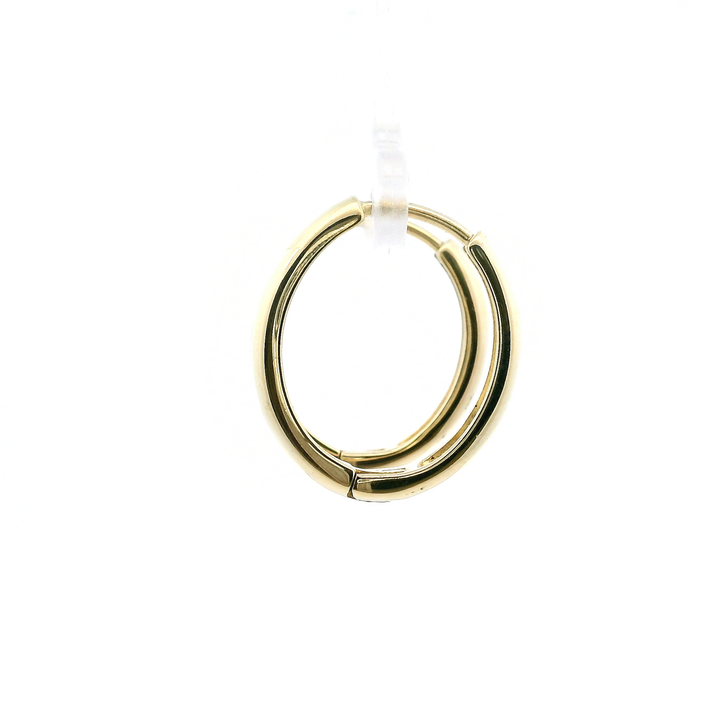 Estate 14K Yellow Gold Oval Hoop Earrings