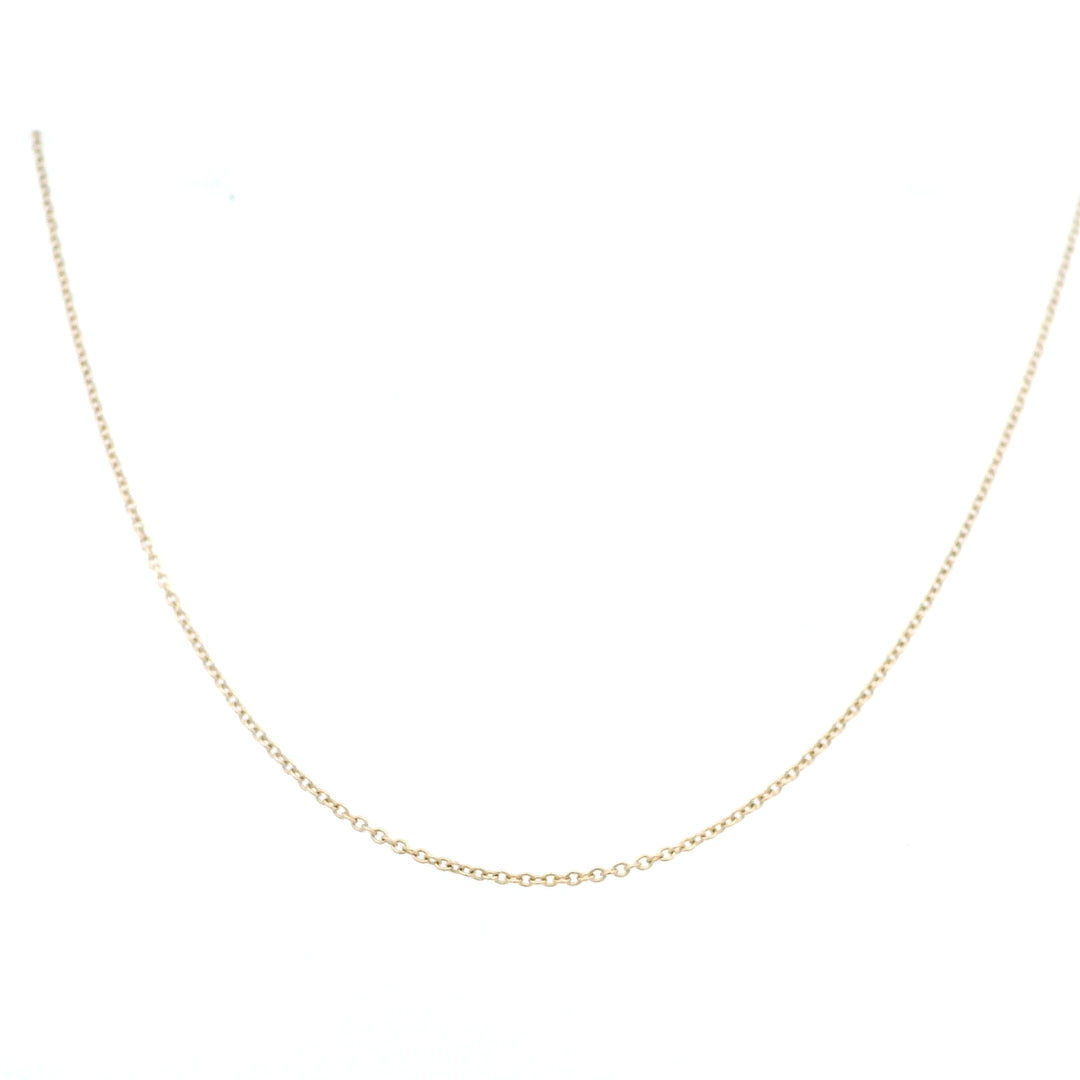 Estate 10K Yellow Gold 1.1MM Cable Chain Necklace