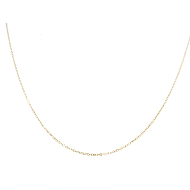 Estate 10K Yellow Gold 1.1MM Cable Chain Necklace