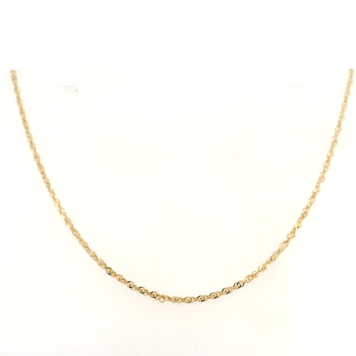 Contemporary 14kt Gold Rope Chain Necklace 20"