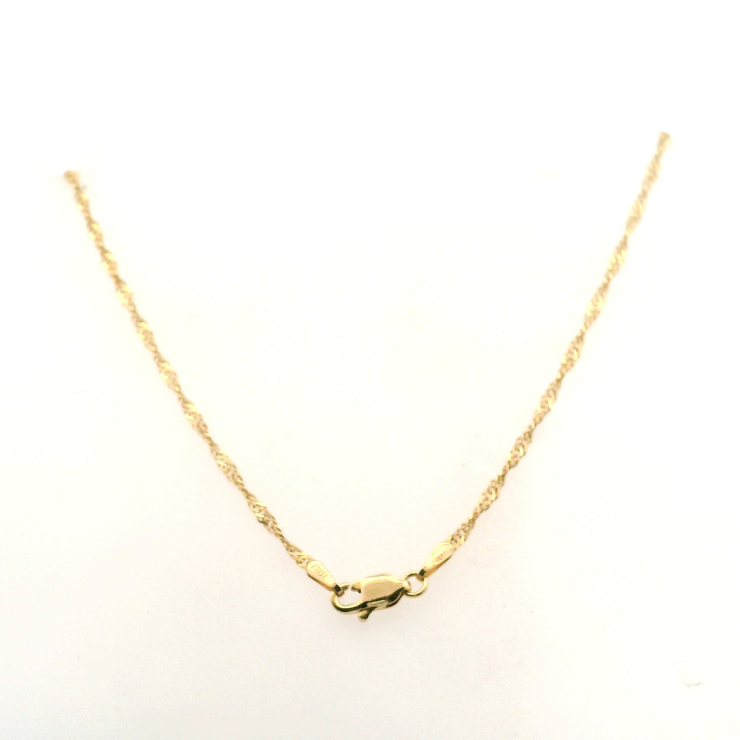 Contemporary 14kt Gold Rope Chain Necklace 20"