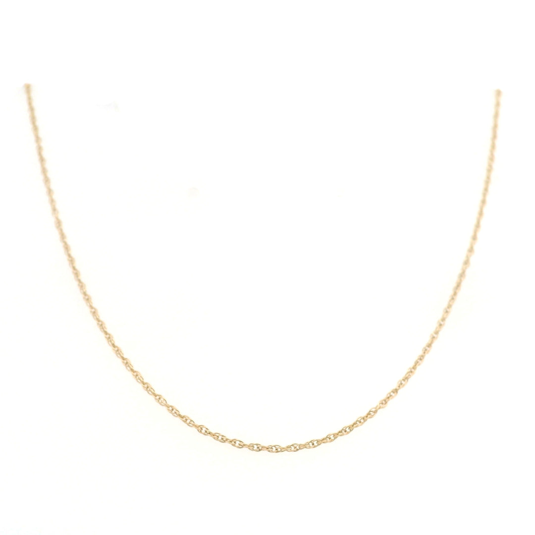 Estate 14K Yellow Gold 1.24MM Rope Chain Necklace