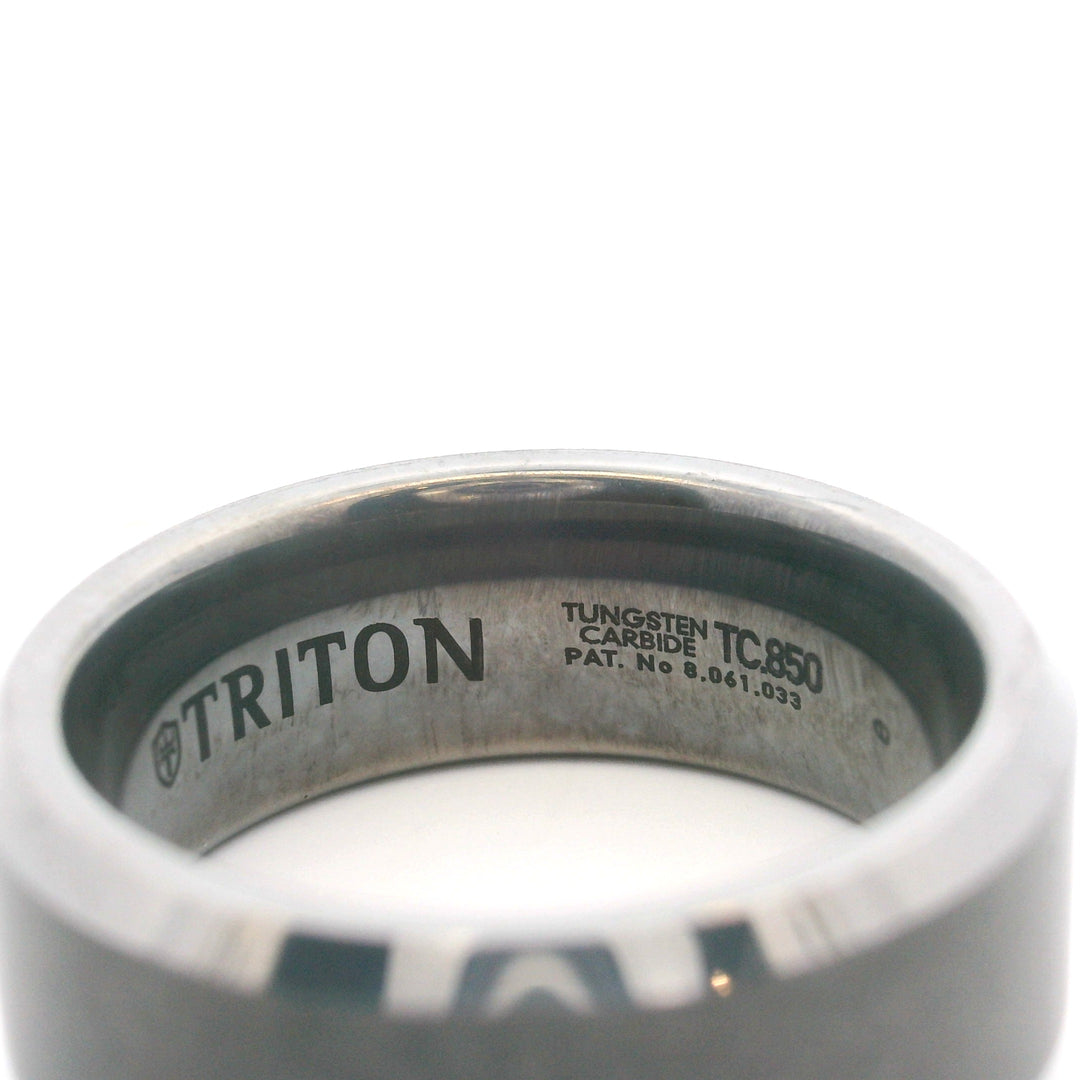 Estate Triton Tungsten Carbide Beveled Edge Men's Wedding Band