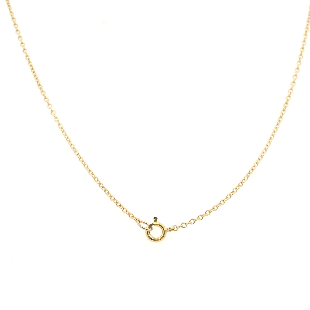 Estate 14K Yellow Gold Vintage Floral Engraved Cross Pendant Necklace