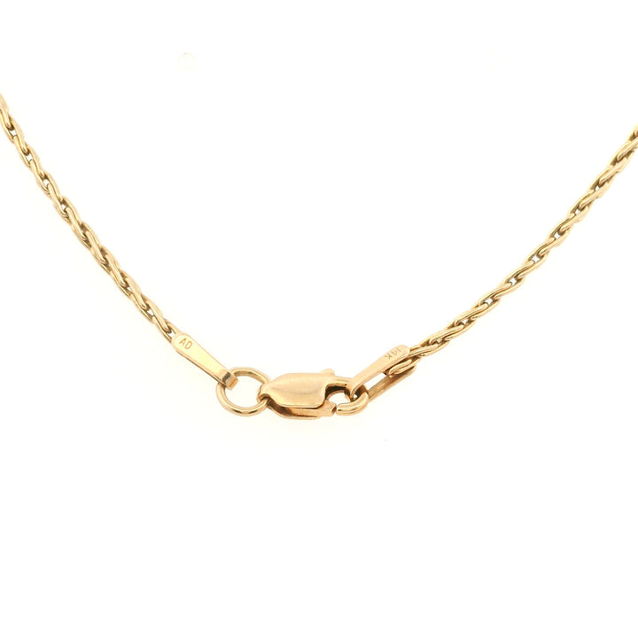 Estate 14K Yellow Gold Contemporary Wheat Chain Necklace 16"