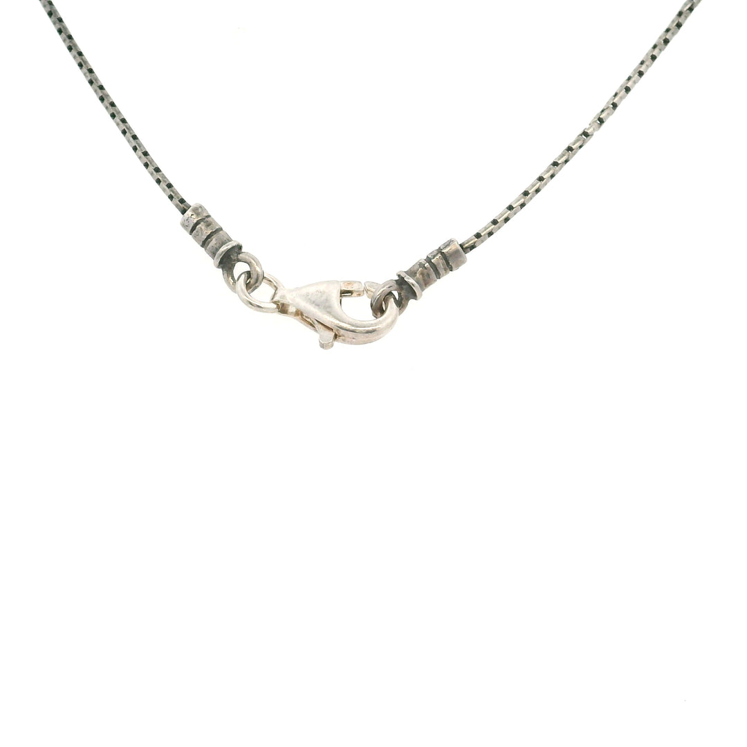 Estate Sterling Silver Link & Bead Snake Chain Necklace