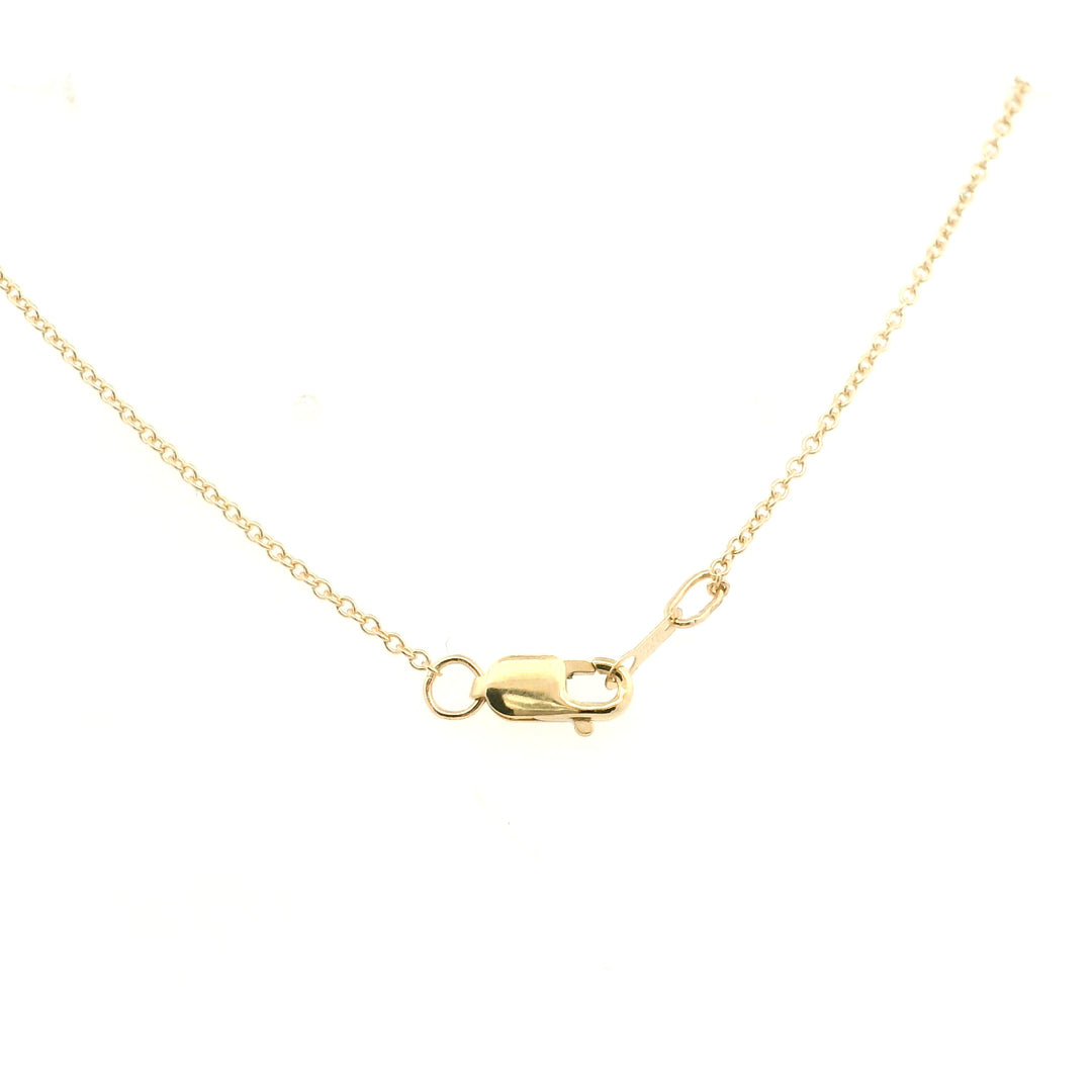 14K Yellow Gold 0.53CTW Ruby And Diamond Halo Pendant Necklace