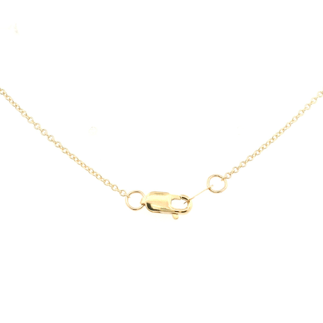 14K Yellow Gold 0.57CTW Oval Blue Sapphire & Diamond Halo Pendant Necklace