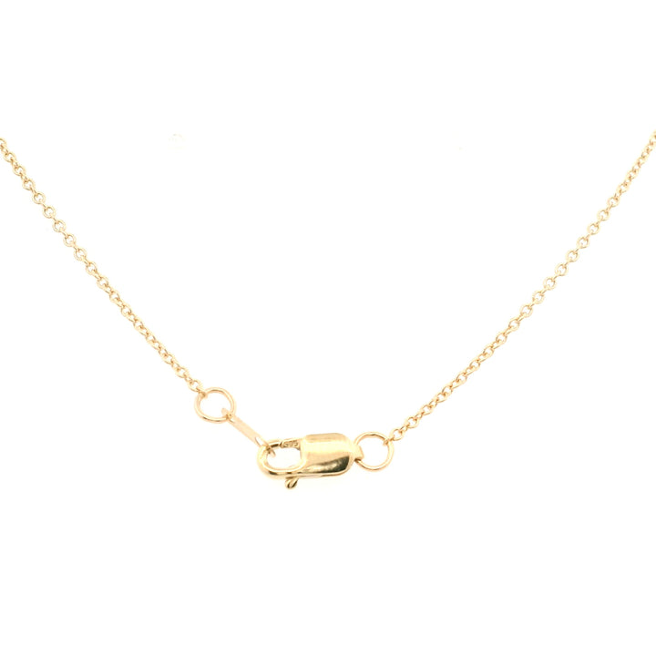 14K Yellow Gold 0.53CTW Ruby Diamond Halo Pendant Necklace