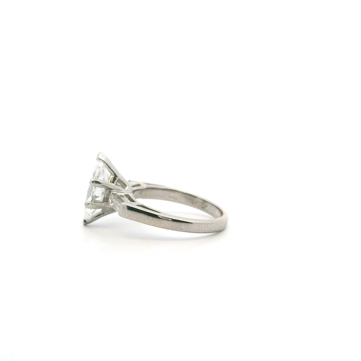 Estate Platinum 2.25 CTW Diamond Three-Stone Ring, Size 5.75