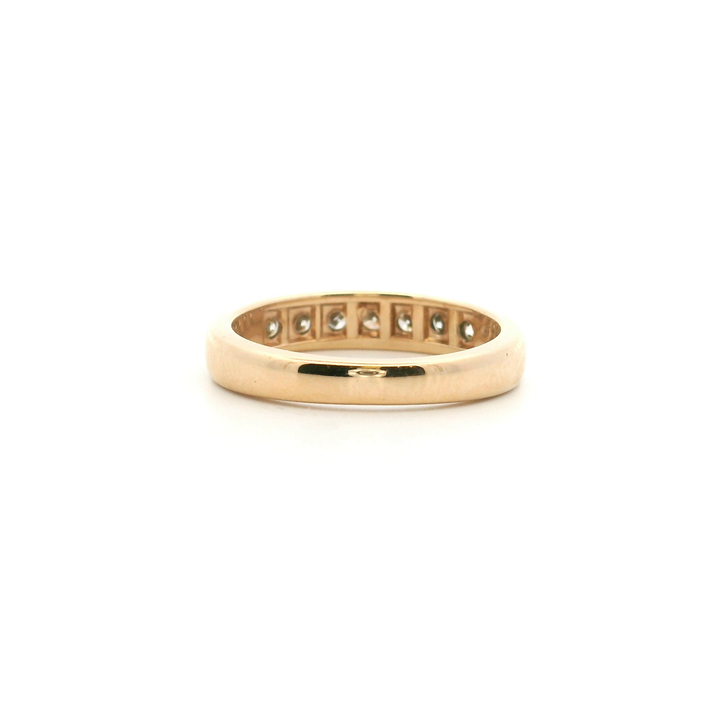 Estate 14K Yellow Gold 0.42CTW Diamond Channel Anniversary Band
