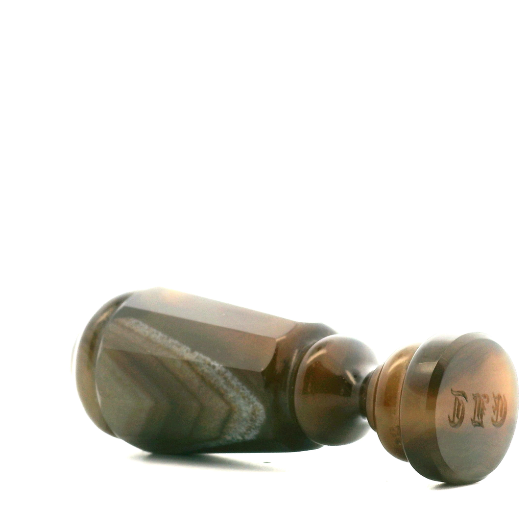 Estate Carved Agate Wax Seal, Victorian