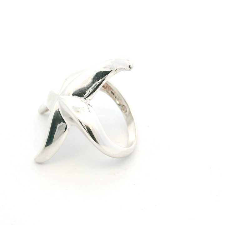Estate Sterling Silver Polished Seastar Ring