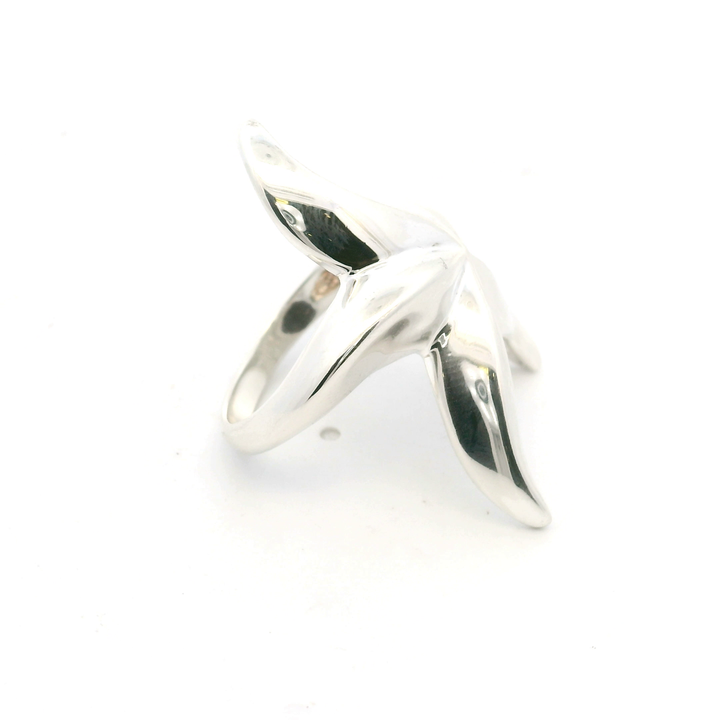 Estate Sterling Silver Polished Seastar Ring