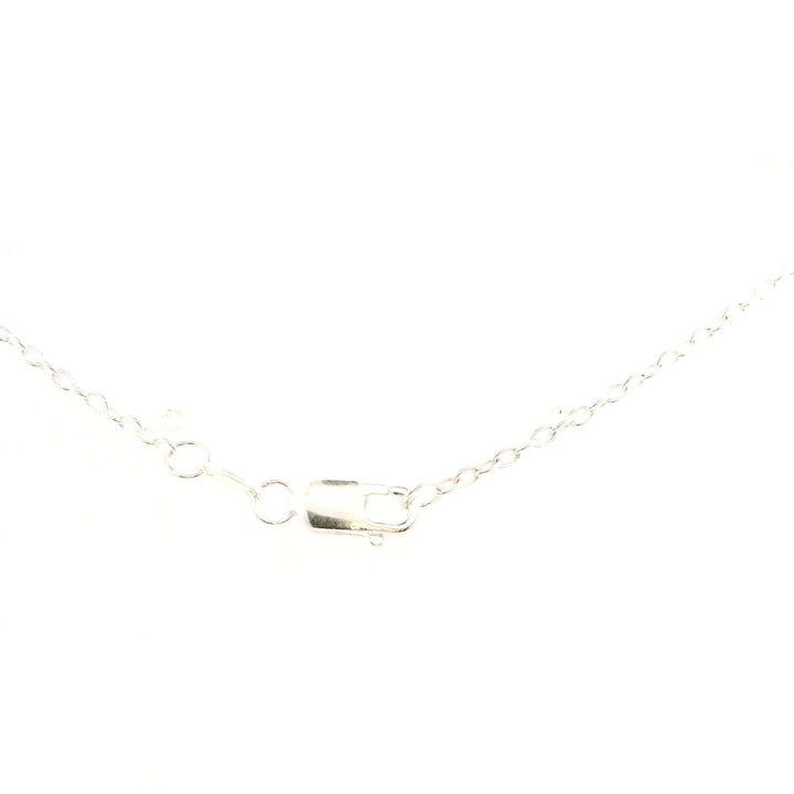 Estate Sterling Silver 0.60CTW Emerald & Diamond Vintage Pendant Necklace