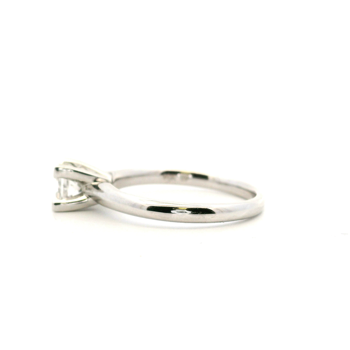 14K White Gold 0.72CT Princess-Cut Diamond Solitaire Engagement Ring