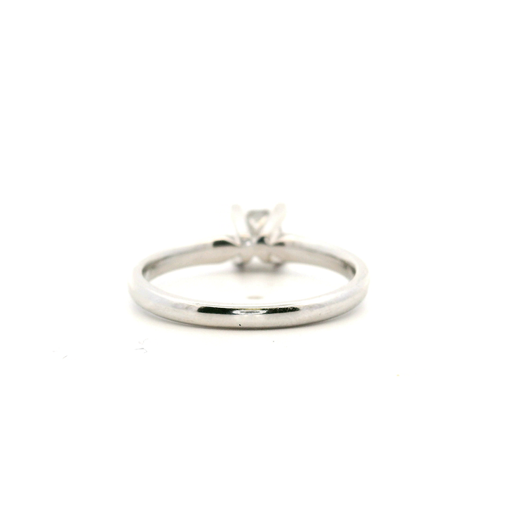 14K White Gold 0.72CT Princess-Cut Diamond Solitaire Engagement Ring