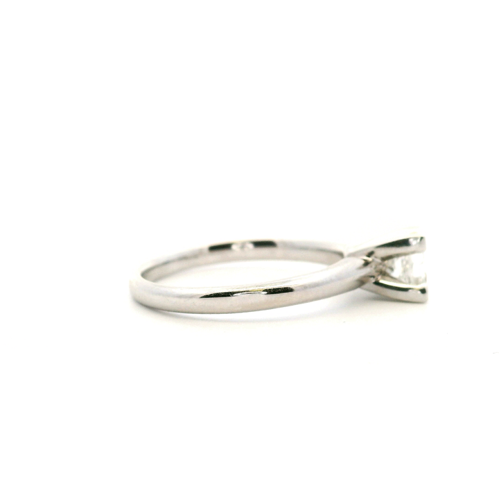 14K White Gold 0.72CT Princess-Cut Diamond Solitaire Engagement Ring