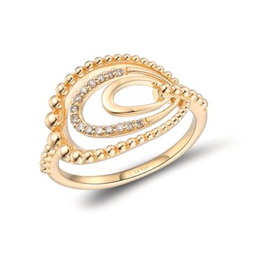 14K Yellow Gold Diamond Ring by Le Vian - 0.08 TCW
