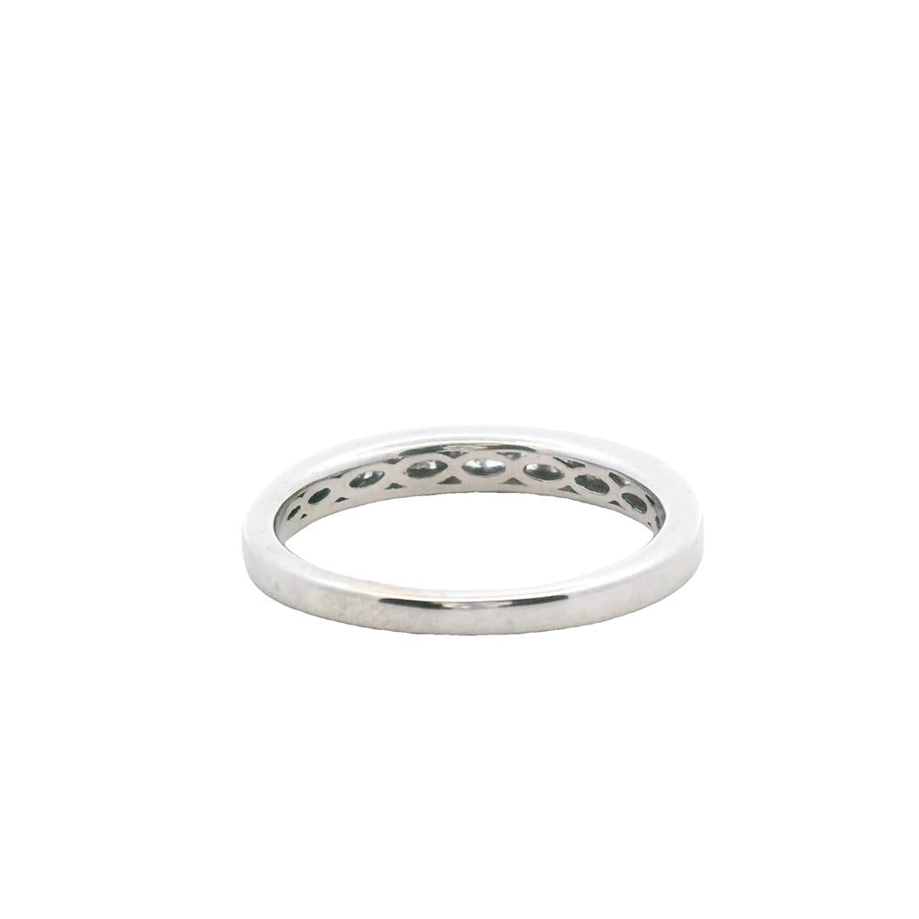 Estate 14K White Gold 0.60ctw Princess Cut Diamond Wedding Band
