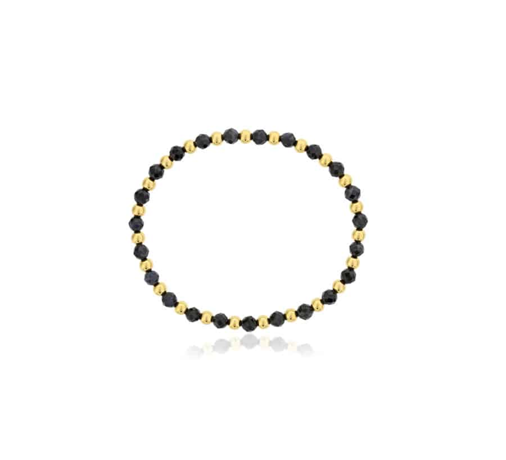 Dee Berkley Gold-Filled Alternating Beaded Bracelet with Sapphire