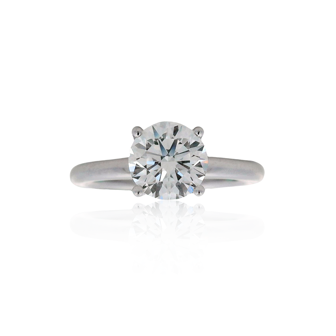 14K White Gold 1.57CTW Lab Diamond Solitaire Engagement Ring