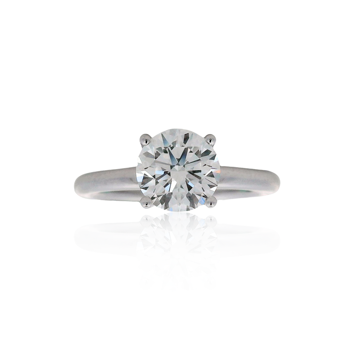 14K White Gold 1.57CTW Lab Diamond Solitaire Engagement Ring