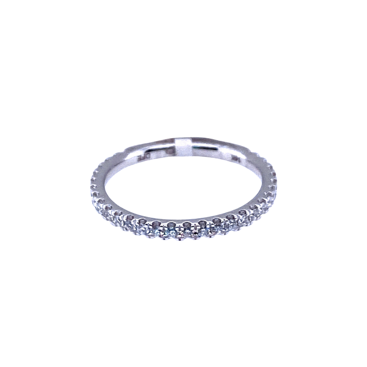 14K White Gold 0.36CTW Round Diamond Classic Wedding Band
