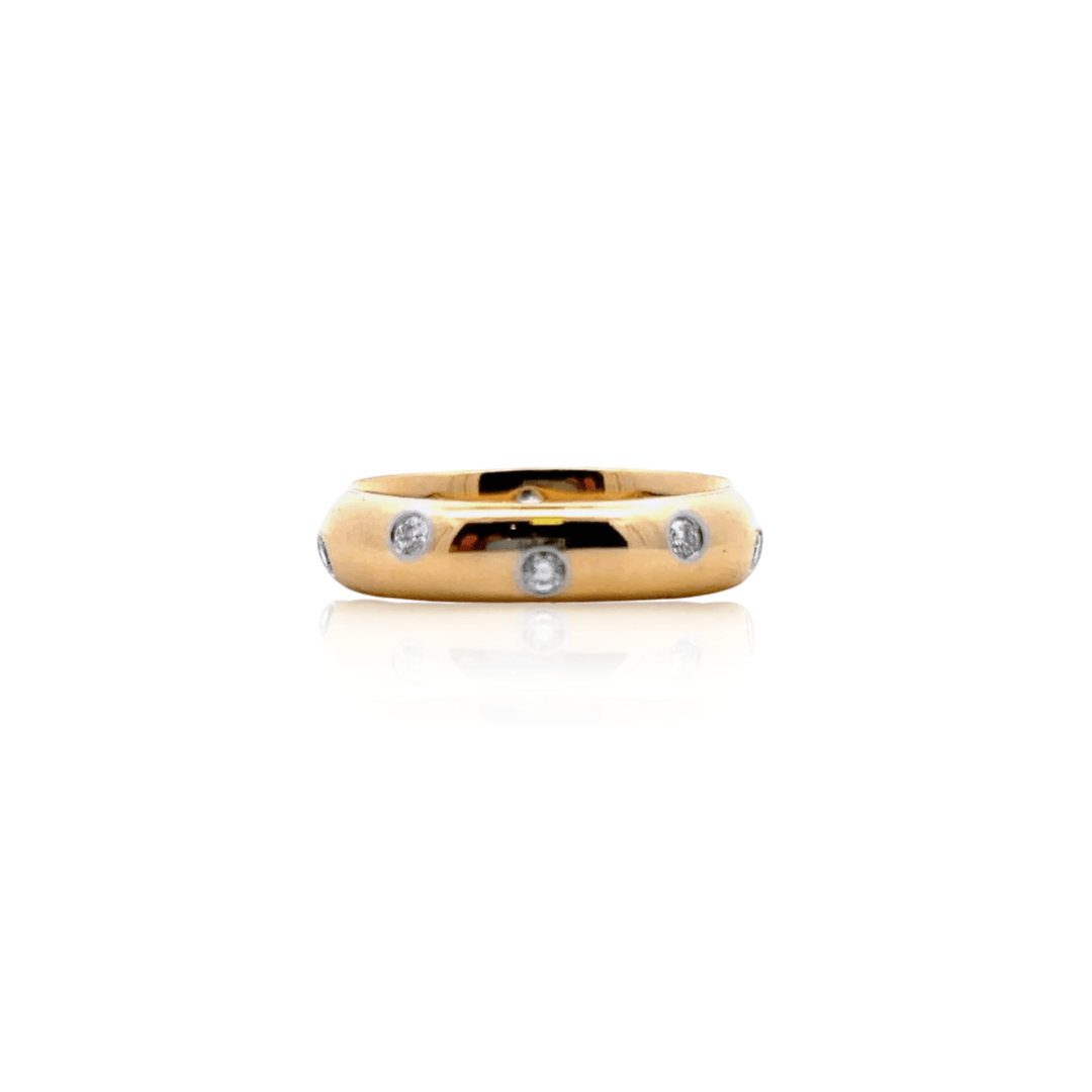 Estate 18K Yellow Gold Tiffany & Co. "Etoile" Diamond Band