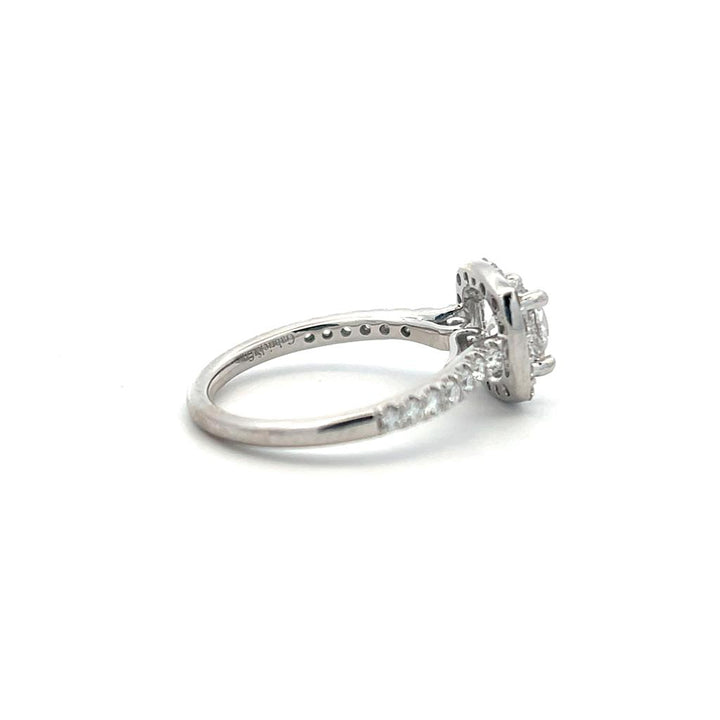 Estate 14K White Gold 1.63ct Round Lab Diamond Halo Engagement Ring by Gabriel & Co.