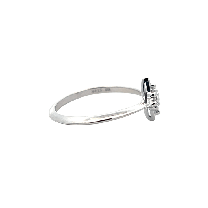 Sterling Silver 0.10CTW Diamond Star Ring
