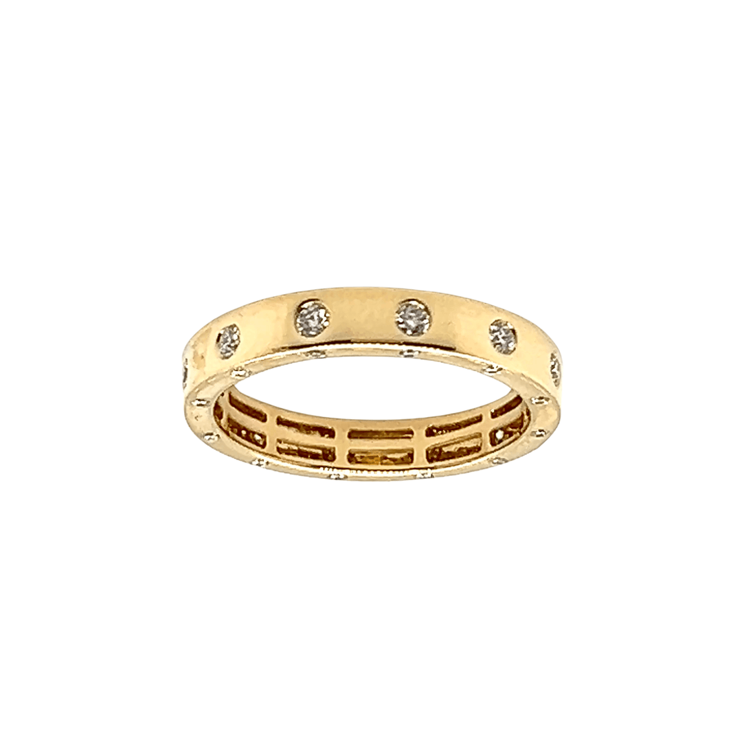 18K Yellow Gold 0.36CTW Diamond Station Band