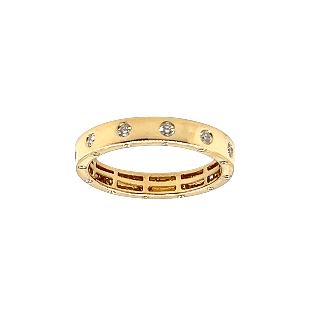 18K Yellow Gold 0.36CTW Diamond Station Band