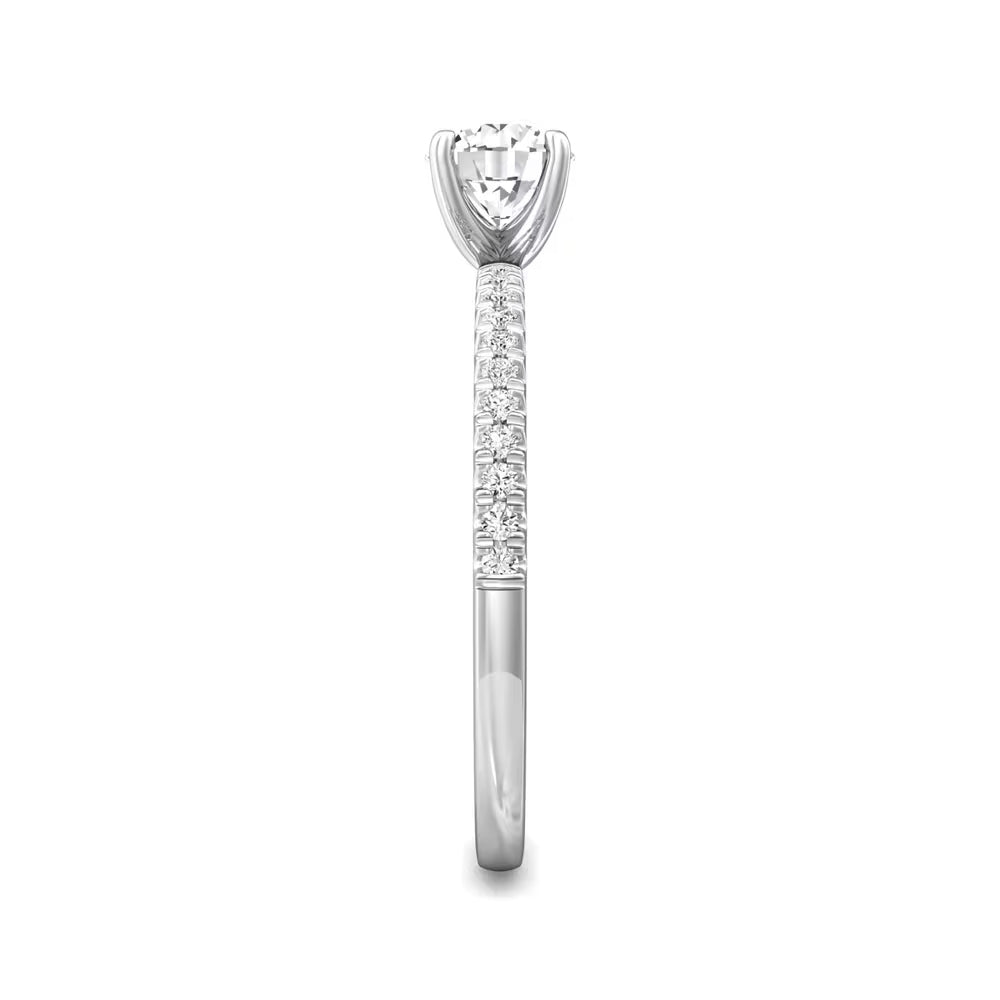 Platinum 0.14CTW Diamond Classic Engagement Ring Mounting by Martin Flyer