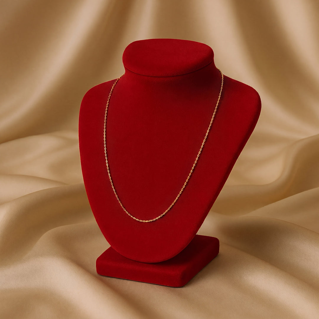 Estate 18K Yellow Gold Adjustable Beaded Chain Necklace