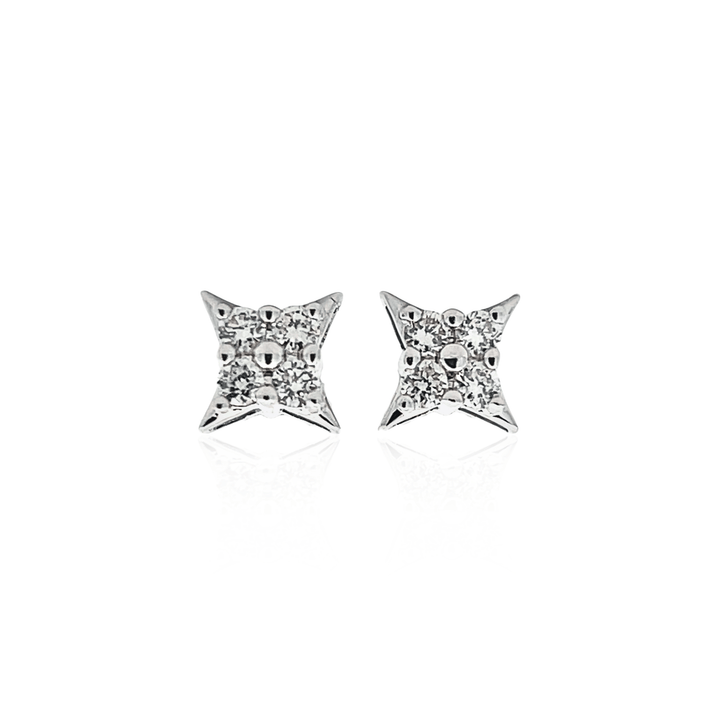 14K White Gold 0.33ctw Diamond Star of Hope Stud Earrings