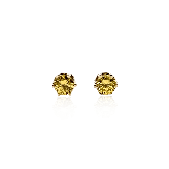 Estate 14K White Gold 0.50CTW Fancy Light Yellow Diamond Stud Earrings