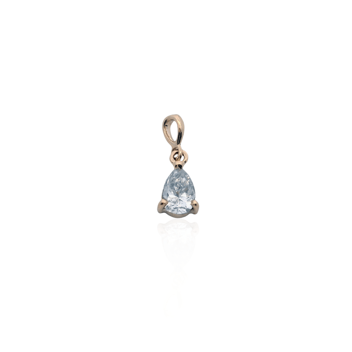 14K Yellow Gold 0.25CTW Pear-Shaped Diamond Pendant