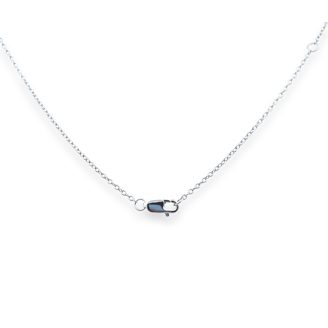 Sterling Silver 1.00CTW Lab Diamond Cross Pendant Necklace
