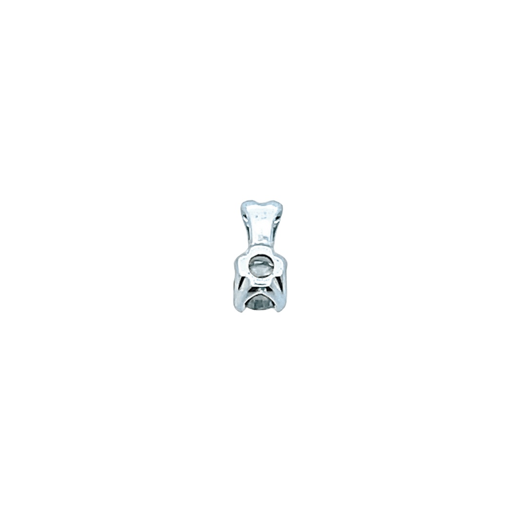 Estate 14KT White Gold 0.46CT Color-Enhanced Blue Diamond Solitaire Pendant