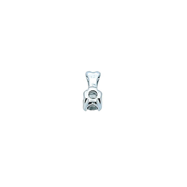 Estate 14KT White Gold 0.46CT Color-Enhanced Blue Diamond Solitaire Pendant