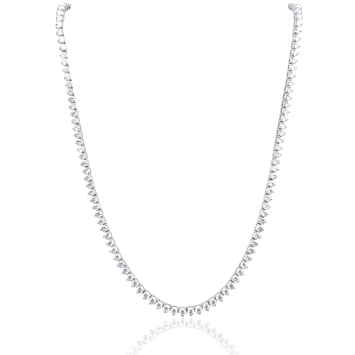 Sterling Silver 8.00CTW Lab Diamond Line Necklace