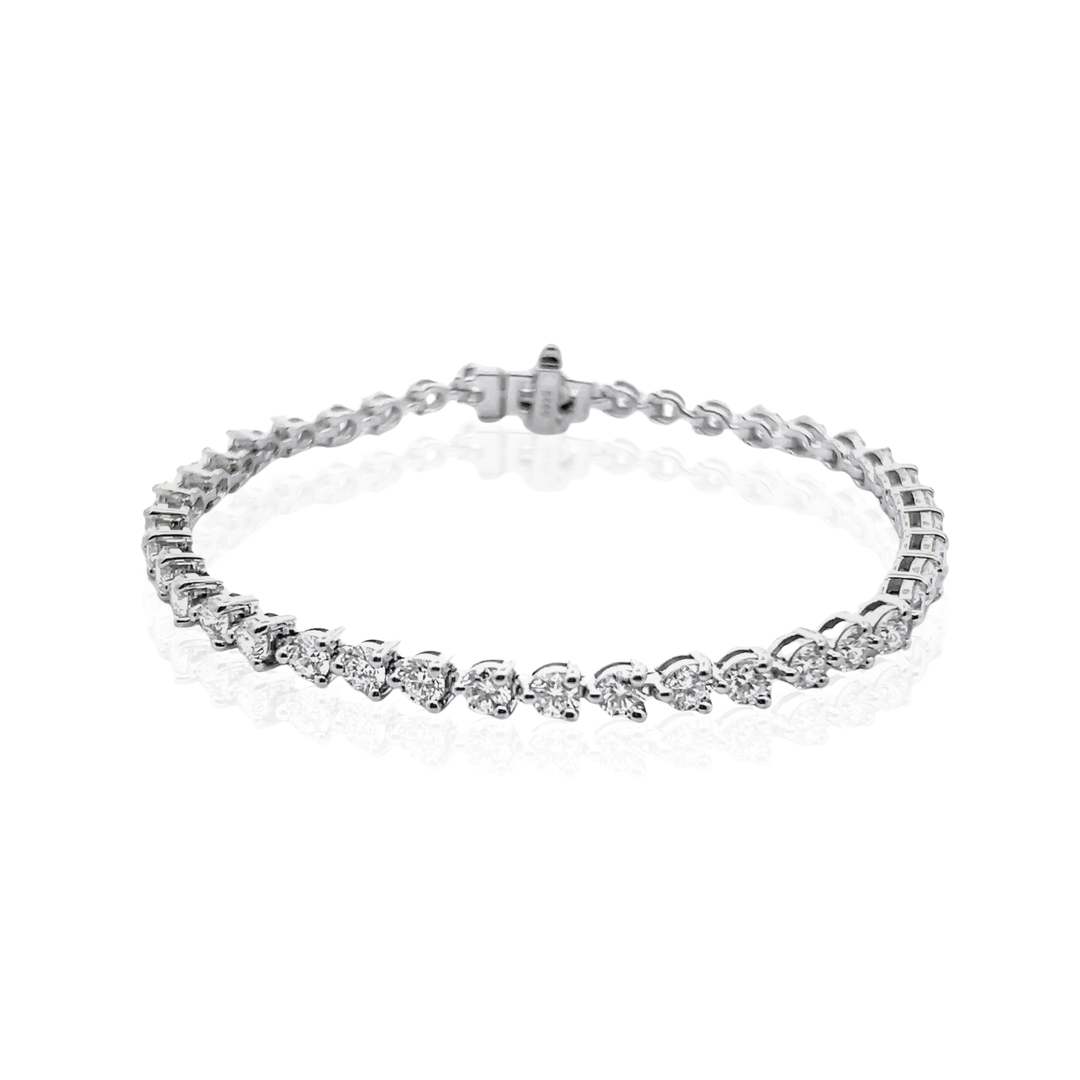 Sterling Silver 6.00CTW Lab Diamond Tennis Bracelet